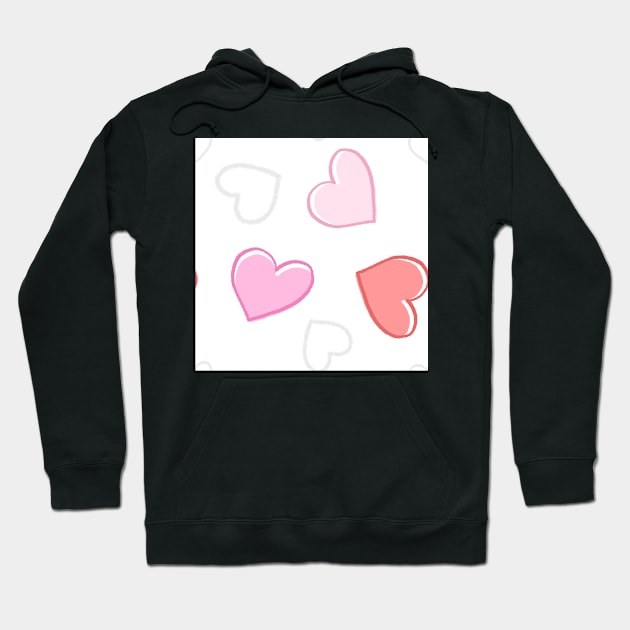 Cartoon Valentine Hearts Hoodie by dogbone42